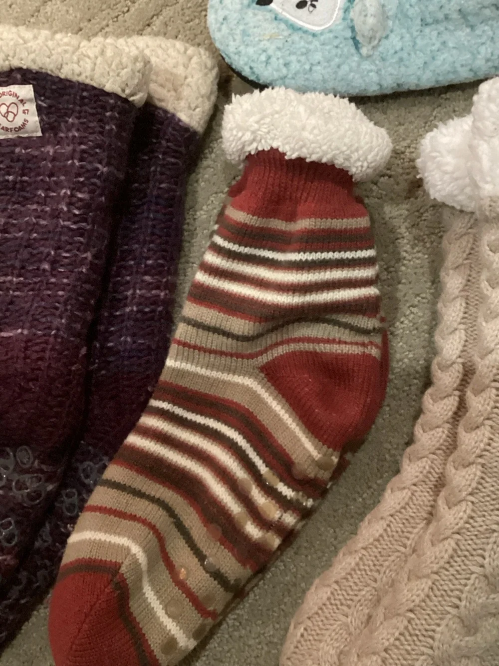 Fuzzy socks and slippers bundle